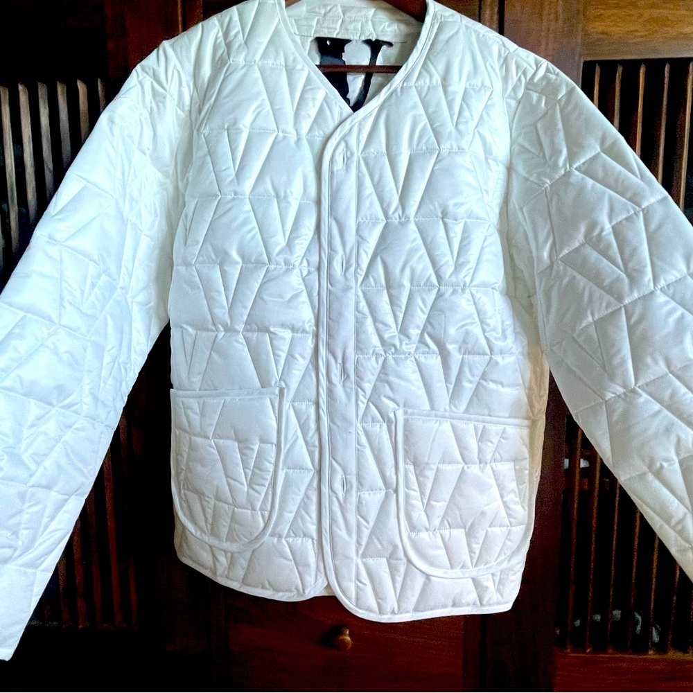 Clone white quilted mens jacket